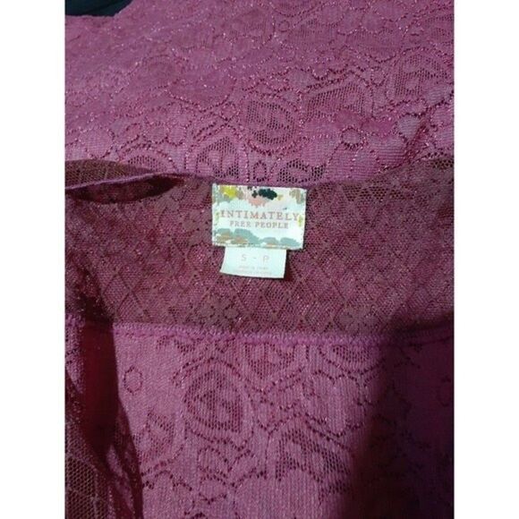 Intimately Free People Women's Raspberry Pink Lace Tank Top Sz Small - Picture 6 of 7